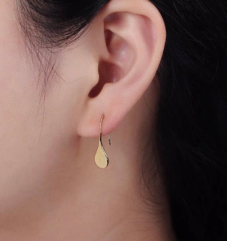 Teardrop Paddle Earring French Hook, 14K Gold Filled, Made in the US