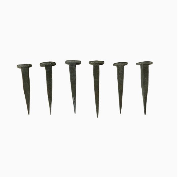 Forged Iron Nails, Dark Iron or Gold Finish Options