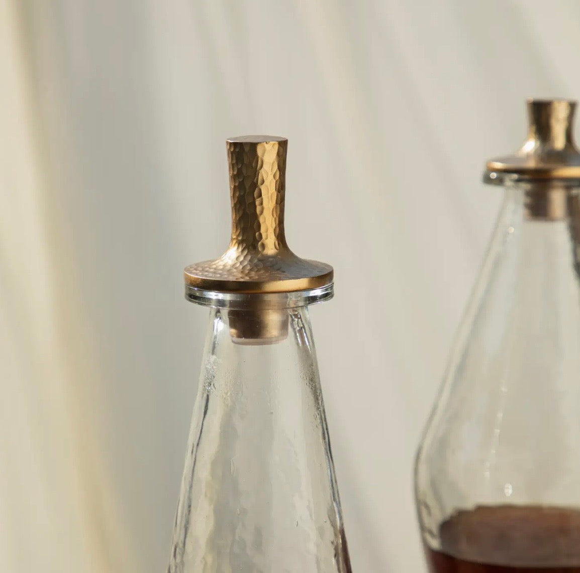 Gold Pebbled Decanters, 2 Size options