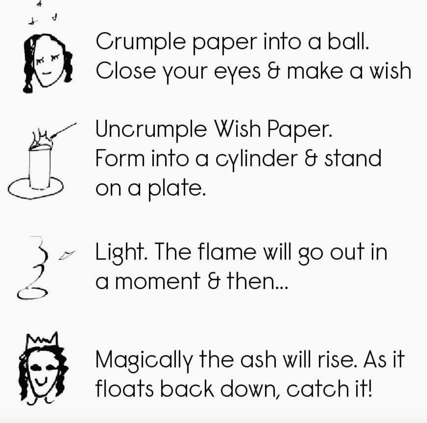 Wish Paper, Gold or Silver Packaging, Sold Separately