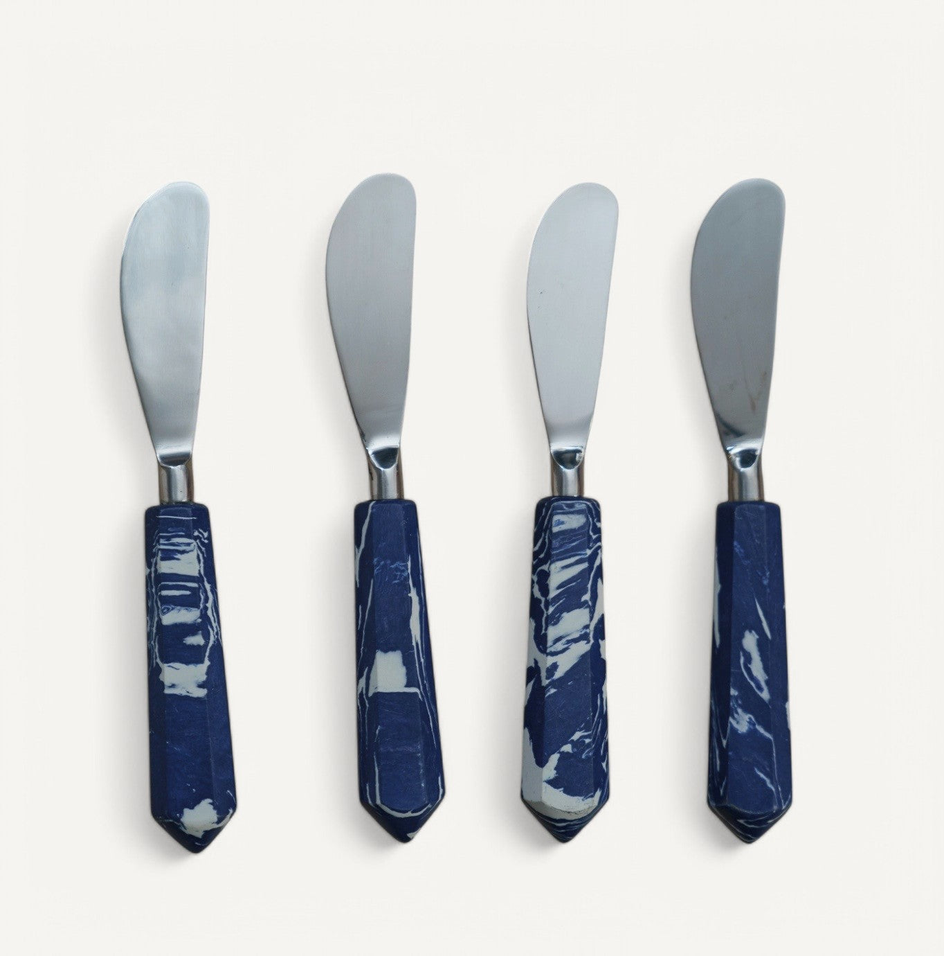 Blue Marblized Cheese Spreader