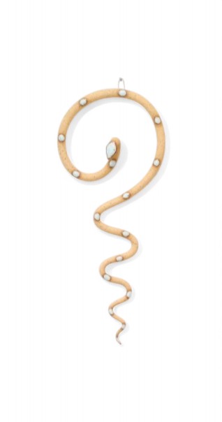 Ceramic Wall Snake Decorative, Medium