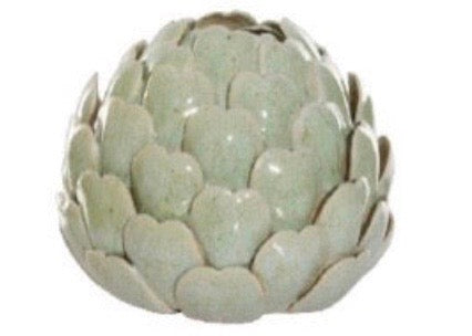 Artichoke Vase, Green Glossy Ceramic, 2 Size Options