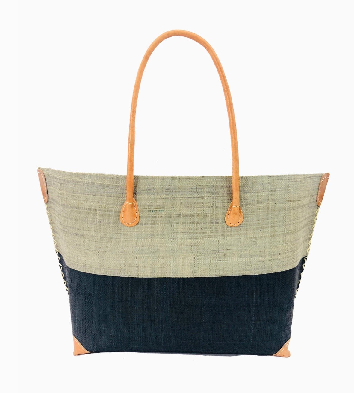 Monterey Straw Bag Two Tone Stripe