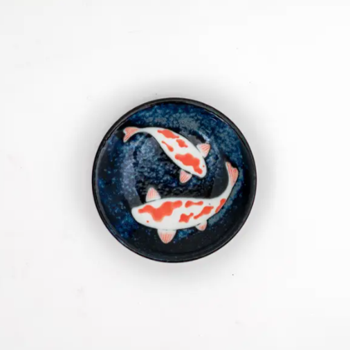 Japanese Mino-ware Koi Fish Mini Bowl