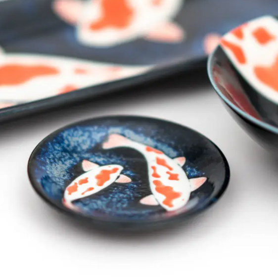 Japanese Mino-ware Koi Fish Mini Bowl