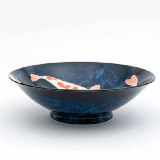 Japanese Mino-ware Koi Fish Serving Bowl