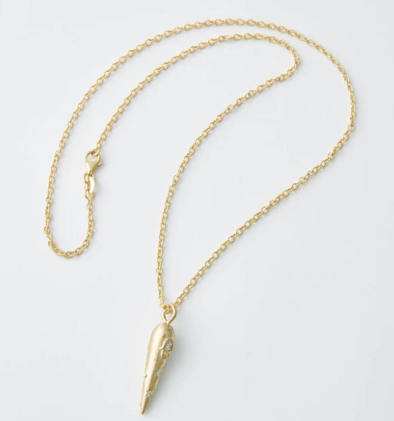 Cornicello Horn Evil Eye Necklace - 14K Plated Steel