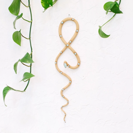Ceramic Wall Snake Decorative, Large
