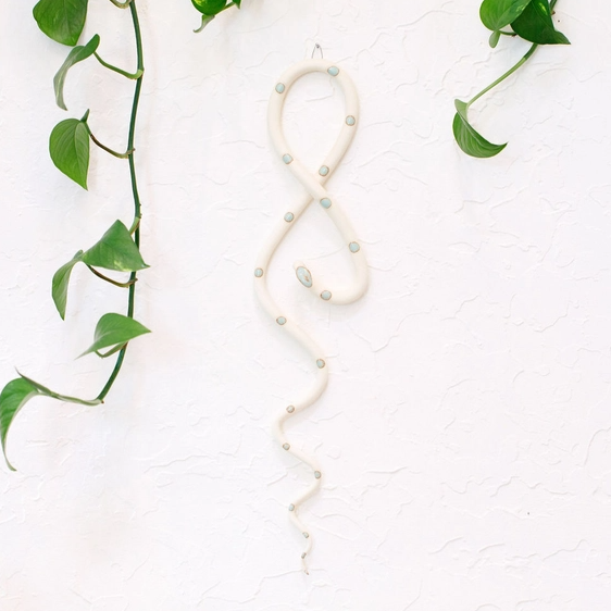 Ceramic Wall Snake Decorative, Large