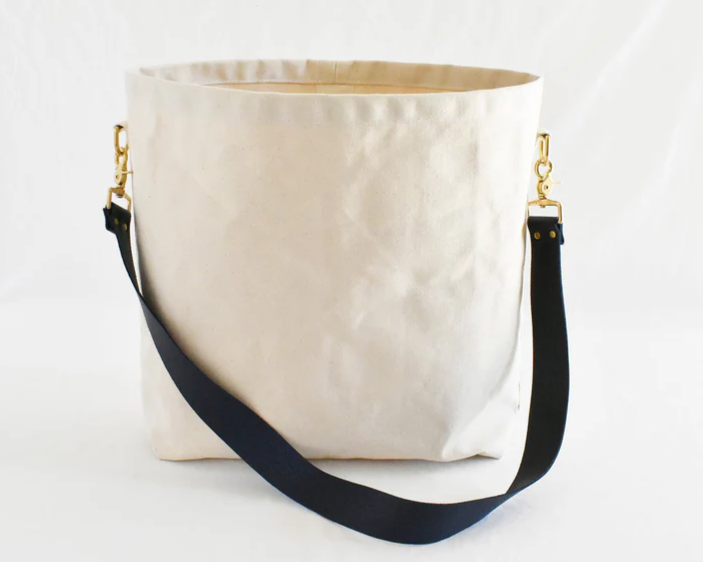 Tote Bag with Leather Removable Strap