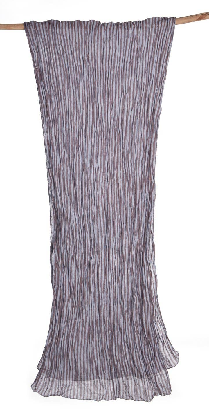 Cote Sud Stripe-Wine Heather Scarf