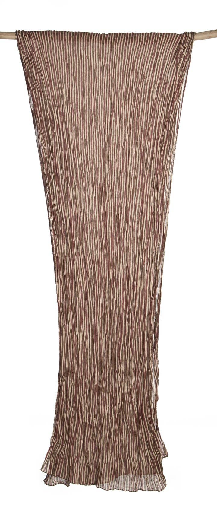 Paris Stripe-Chocolate Mahogany Scarf