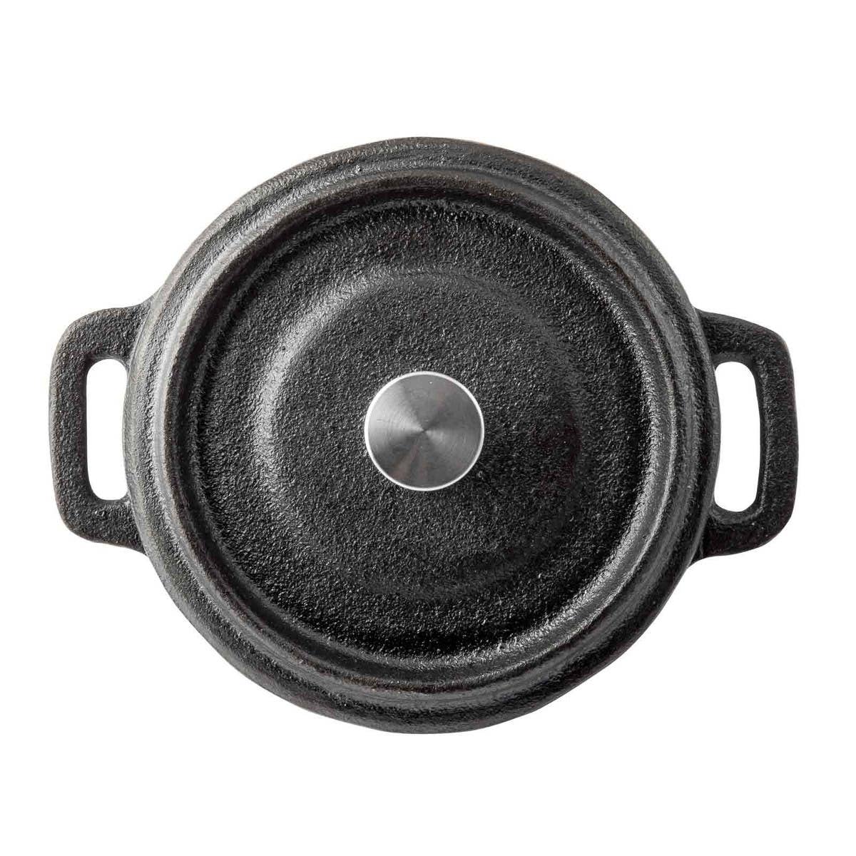 8 oz Pre-Seasoned Cast Iron Cocotte with Lid