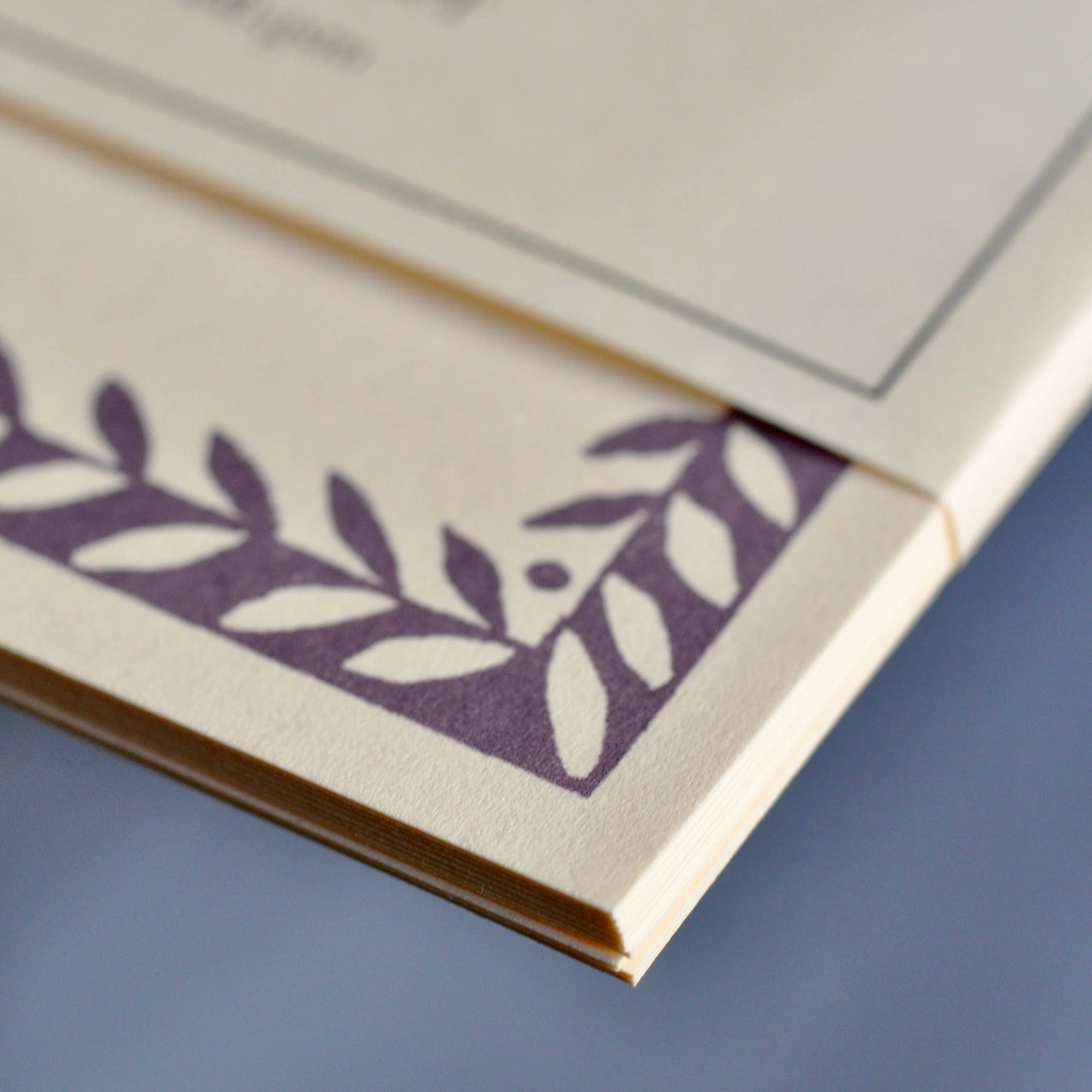 10 Postcards with Patterned Border in French Lavender