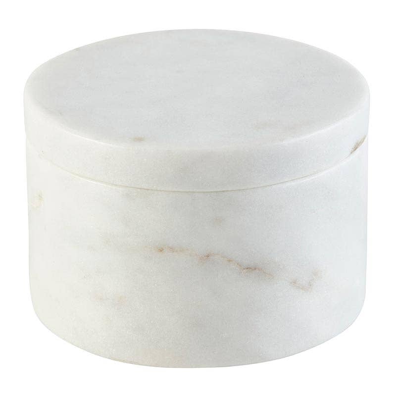 Lidded Marble Container, Salt or Spice Cellar
