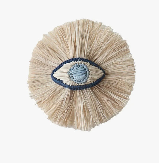 Evil Eye Napkin Ring, Blue Eye with Fringe