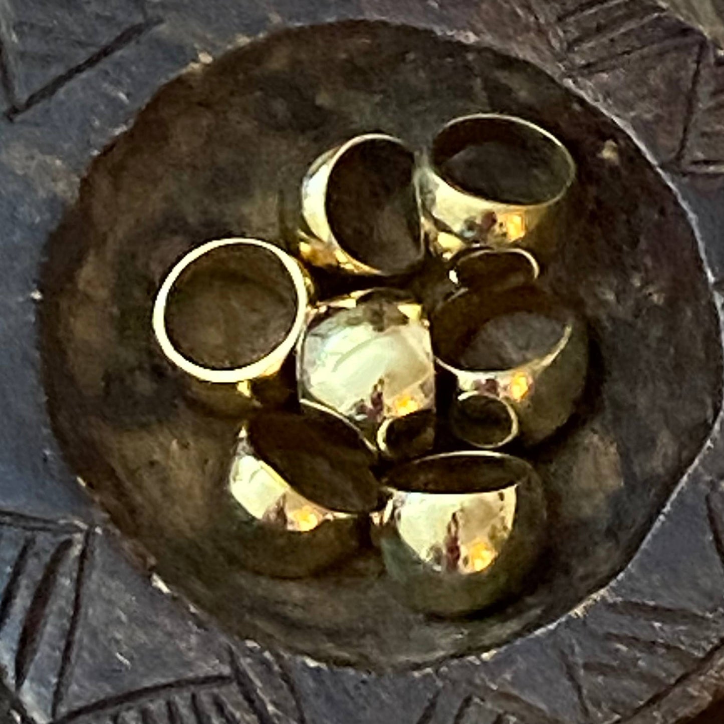 Brass Dome Ring, 100% Recycled Brass, Made by an Artisan's Collective Africa