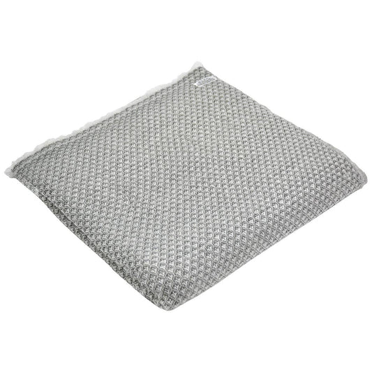 Natural Cashmere Blanket, Mini Herringbone Pattern