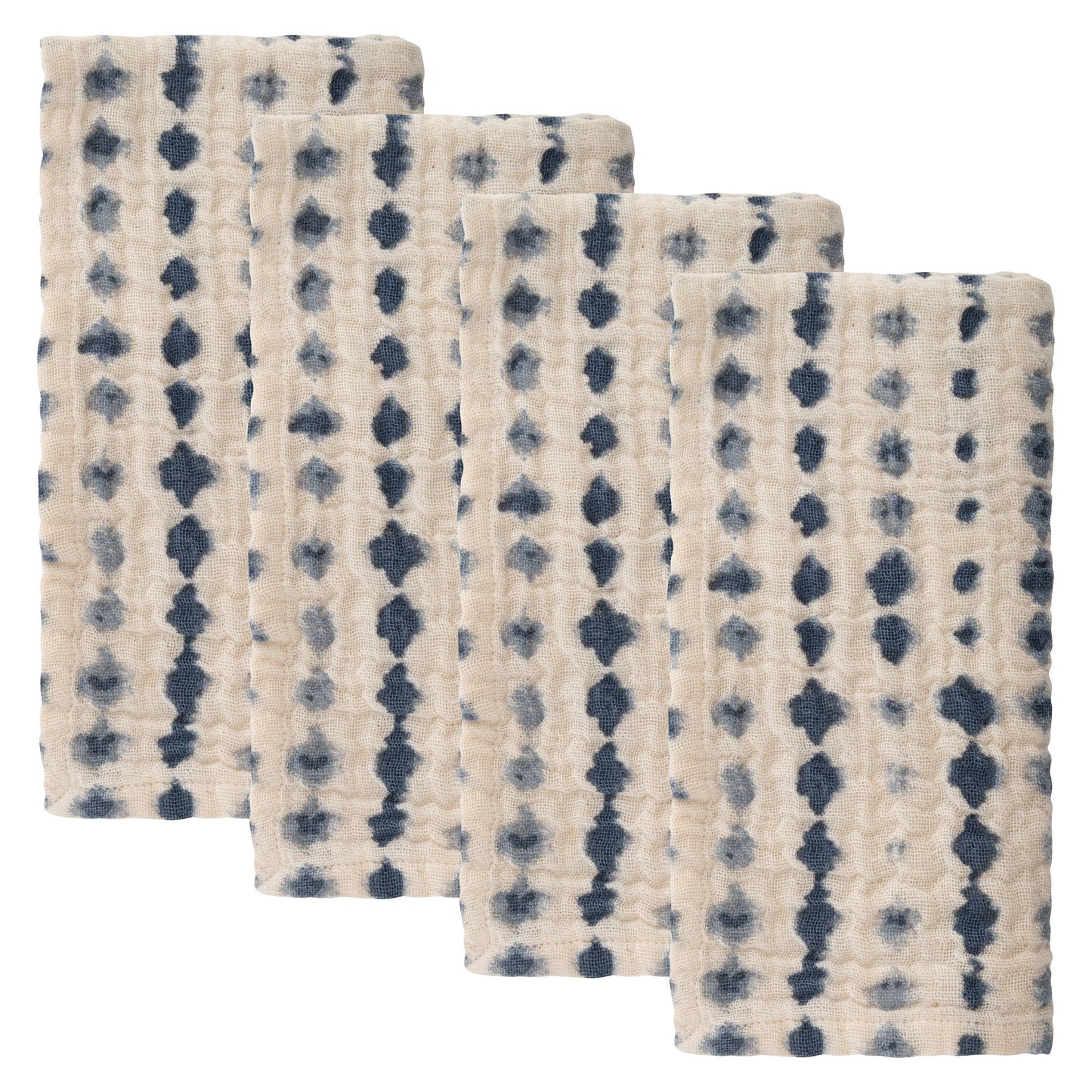 Shirbori Tie Dye Linen Cotton Napkins, Two Style Options