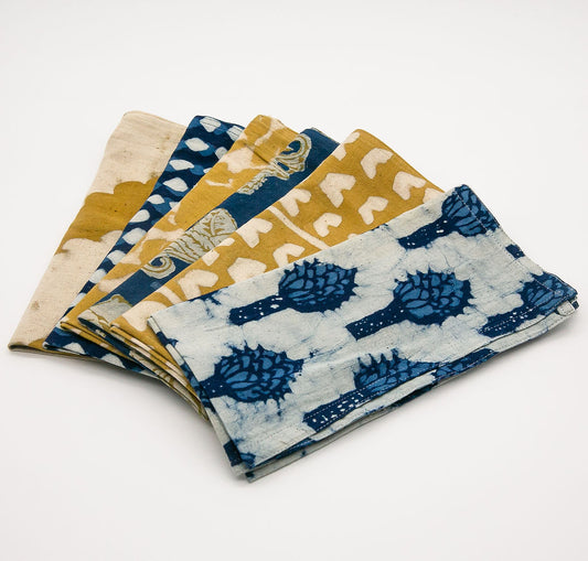 Organic Cotton Block Print Napkins