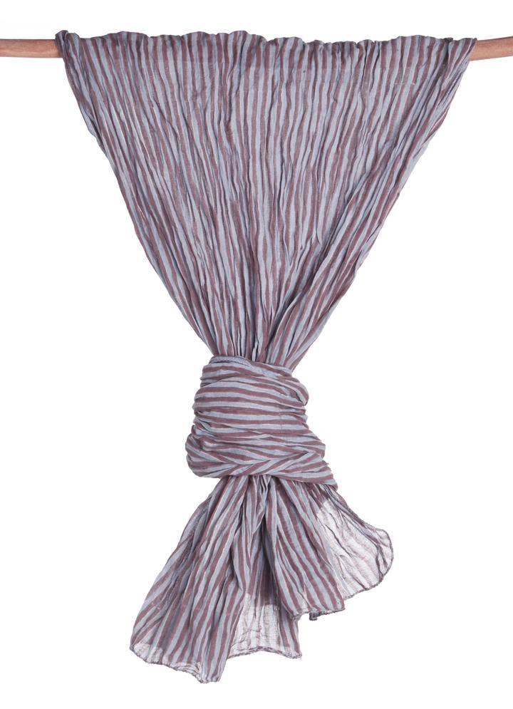 Cote Sud Stripe-Wine Heather Scarf