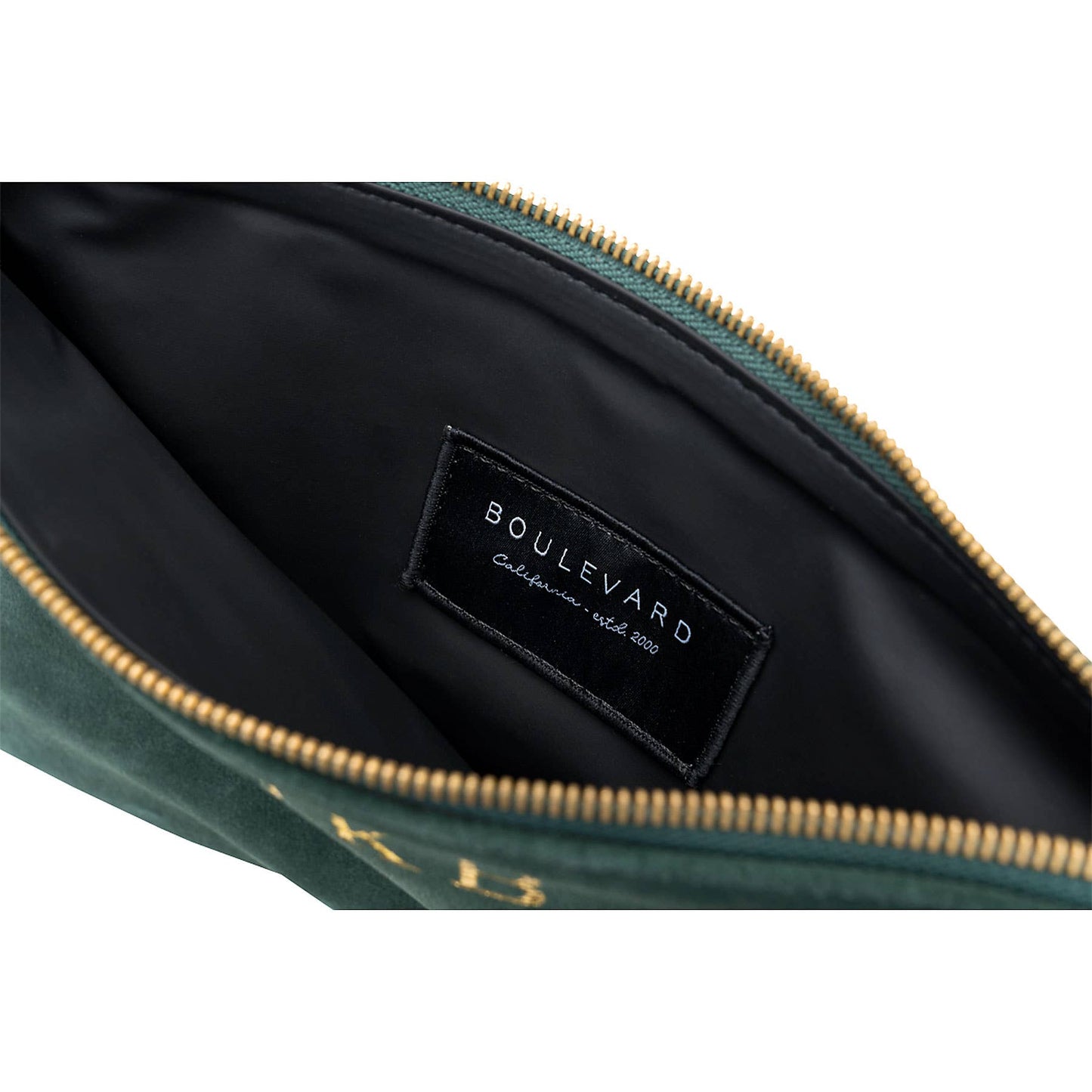 "Sofie" Suede Clutch with Leather Wristlet Strap
