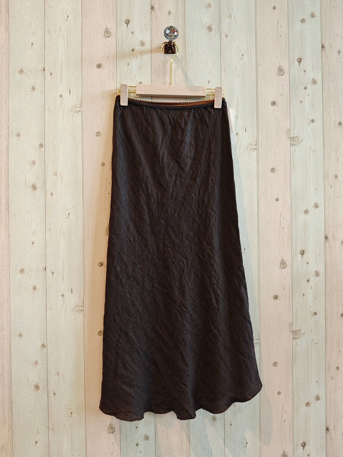 Linen Bias Cut Skirt, 100% Linen, Made in Italy
