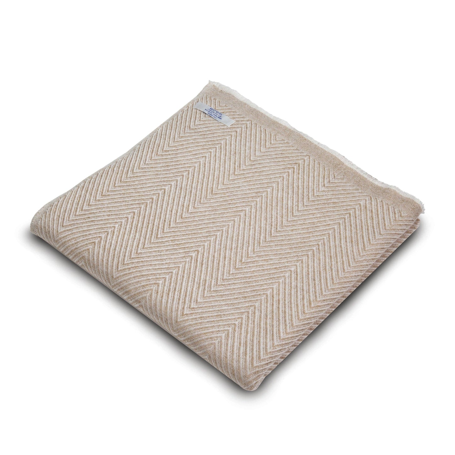 Cashmere Blanket, Thick Herringbone Design 112" x 60"