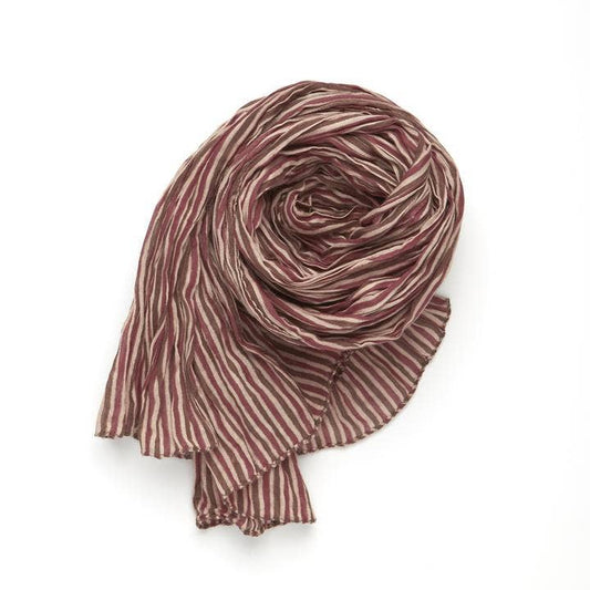 Paris Stripe-Chocolate Mahogany Scarf