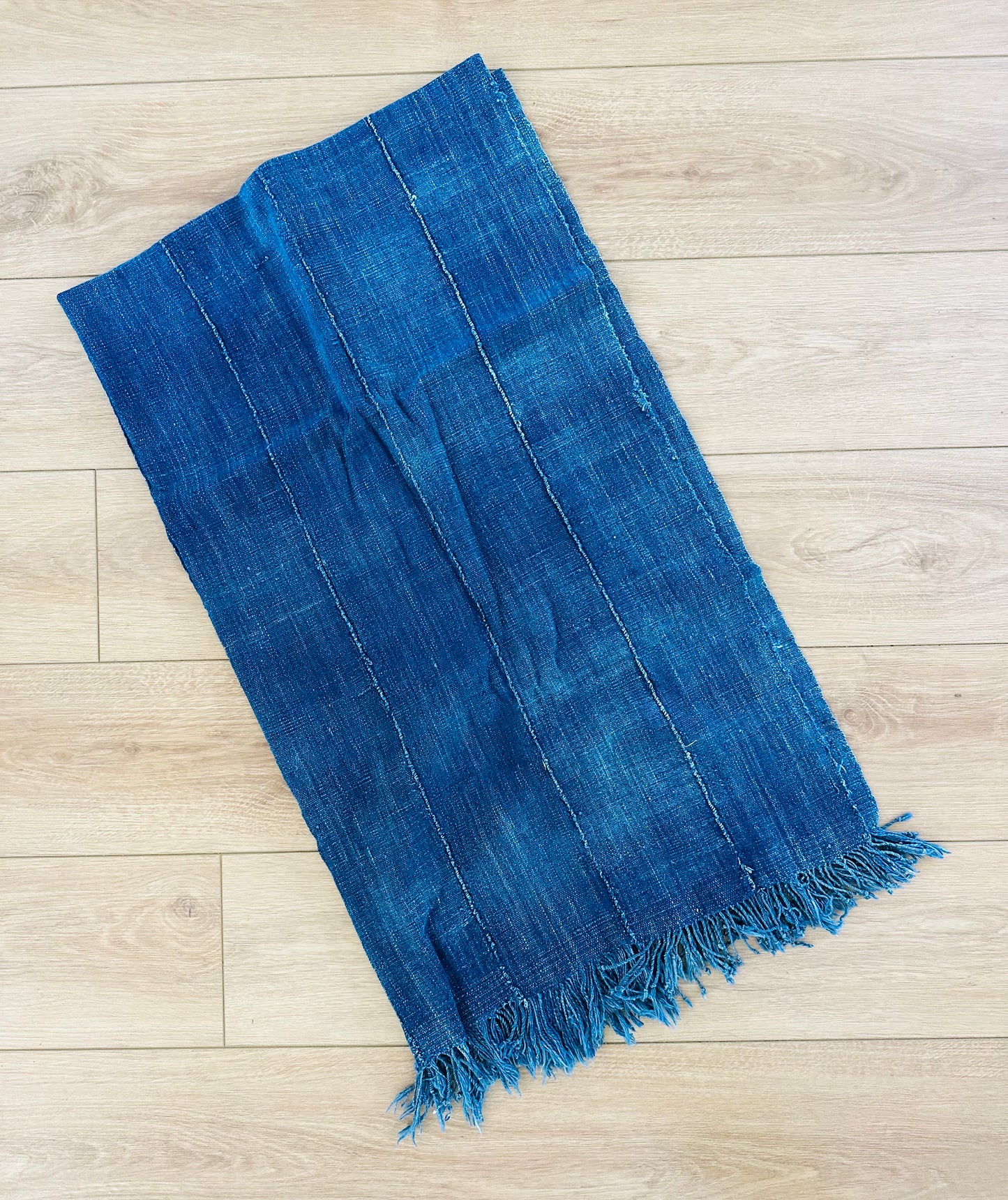 Vintage Indigo Scarf , Sarong, Table Decor or Throw