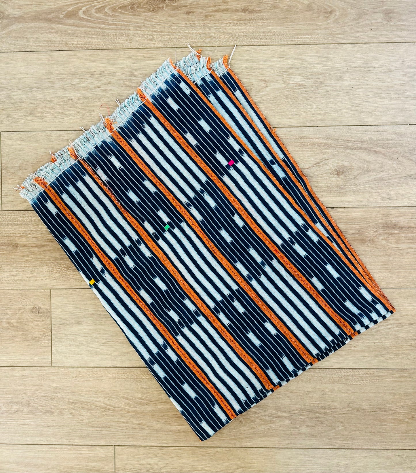 Vintage Indigo Scarf , Sarong, Table Decor or Throw