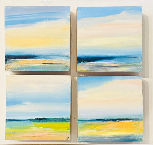 Helen Hadley Original Painting 3" x 3" Mini Art