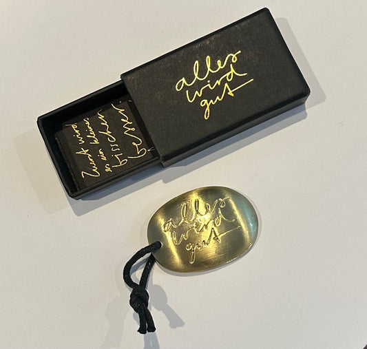 Alles Wird Gut Brass Stone