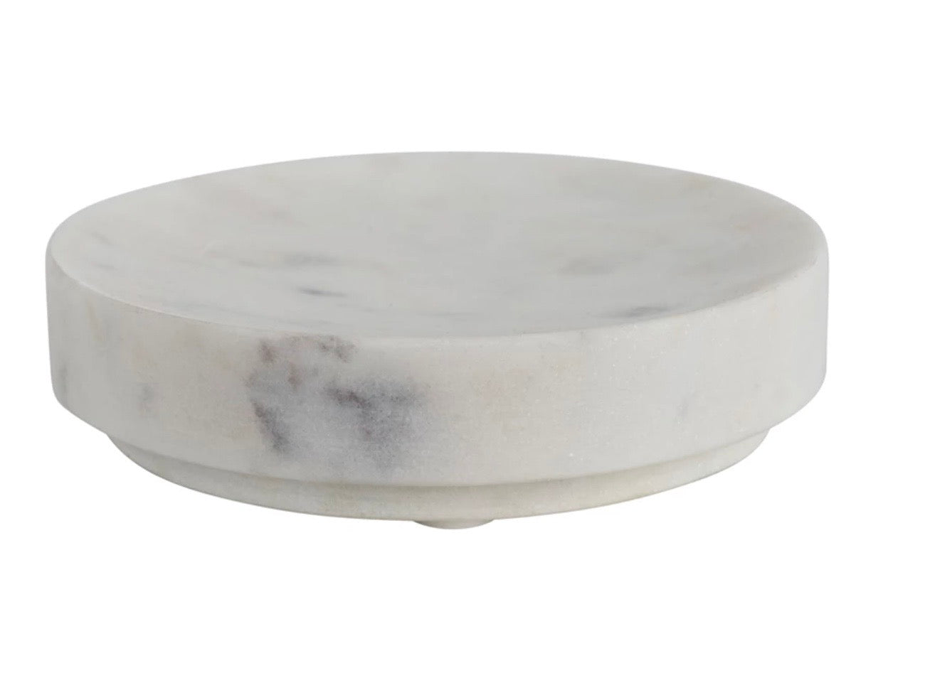 Marble Dish Round - White - 5"