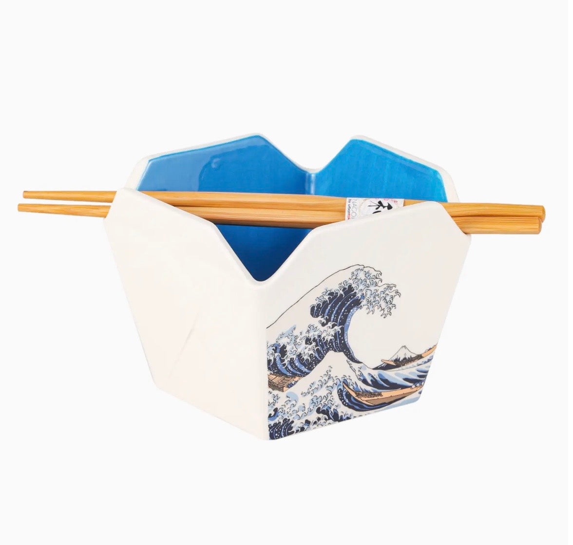 Take Out Box Ceramic with Hokusai Wave