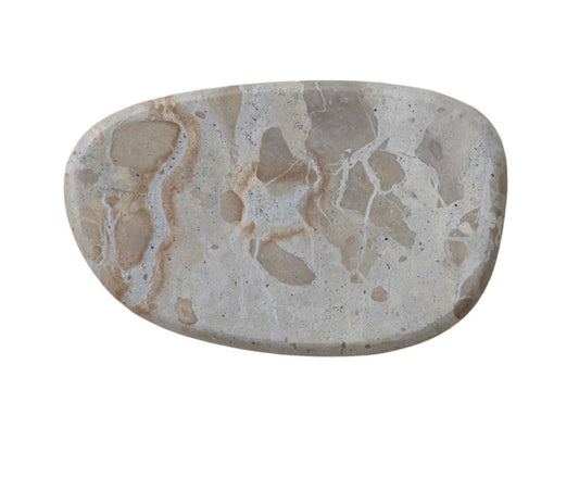 Serving or Cheese Board, Tan Marble 9" x 5.5"