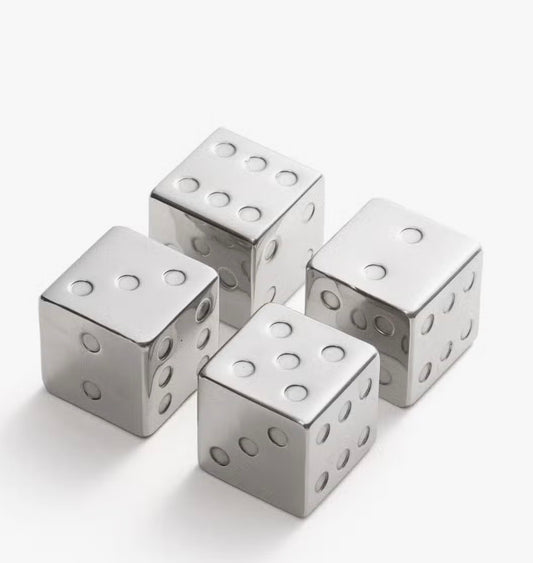 Whiskey Stones Dice, Stainless Steel