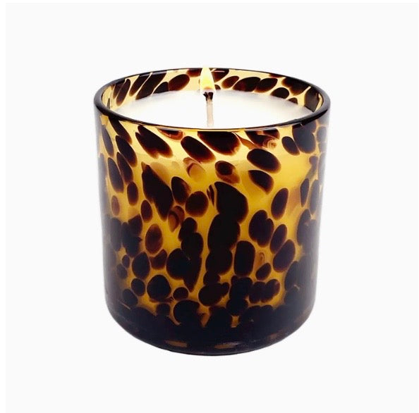 Tortoise Glass Fig & Aged Oak Amber Scent Soy Blend Candle