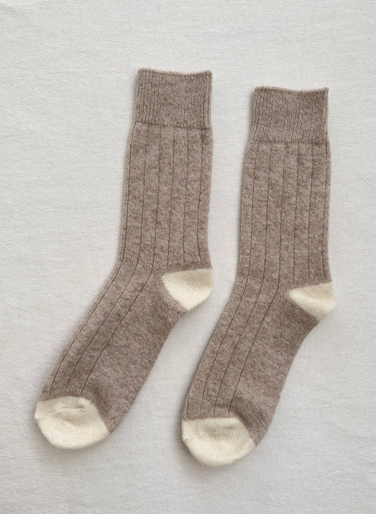 Cashmere Wool Socks, Extra Long, Le Bon Shoppe