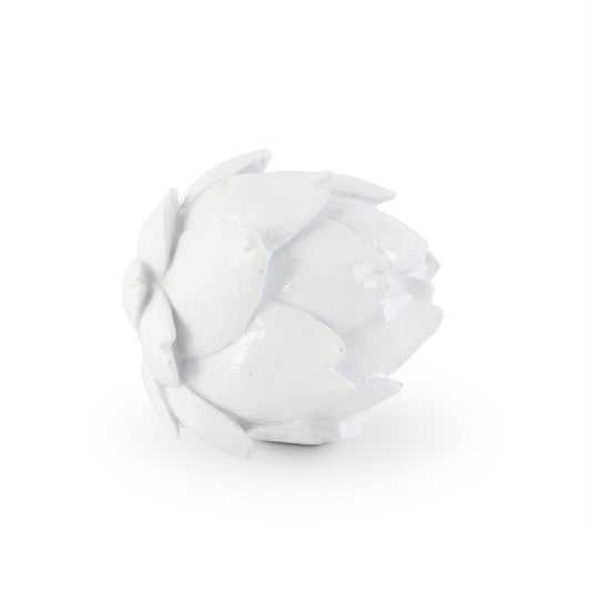 White Glossy Artichoke, 4"