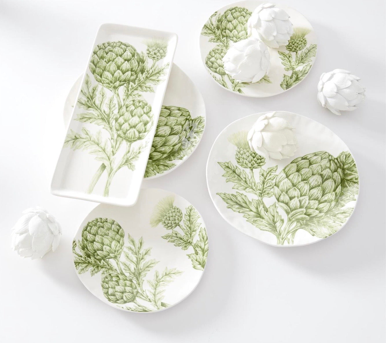 White Glossy Artichoke, 4"