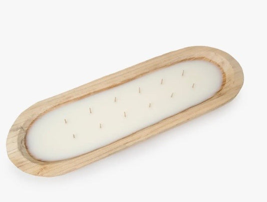 Candle Tray, Paulownia Wood with Palo Santos Scent 25" x 9"