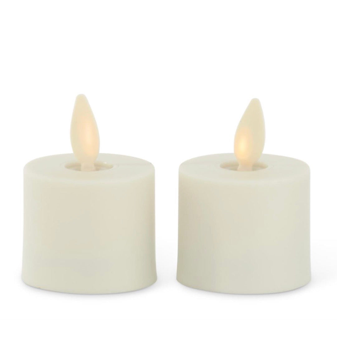 Indoor LED Tealight Candles Ivory, Set of 2,  luminara