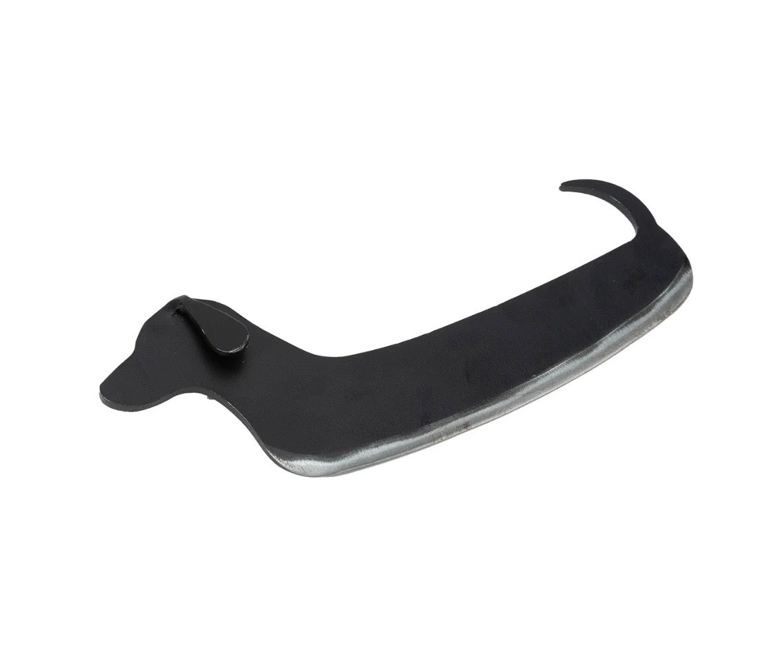 Dog Cheese Knife, Hand Forged Iron...Very Daschshund-esque