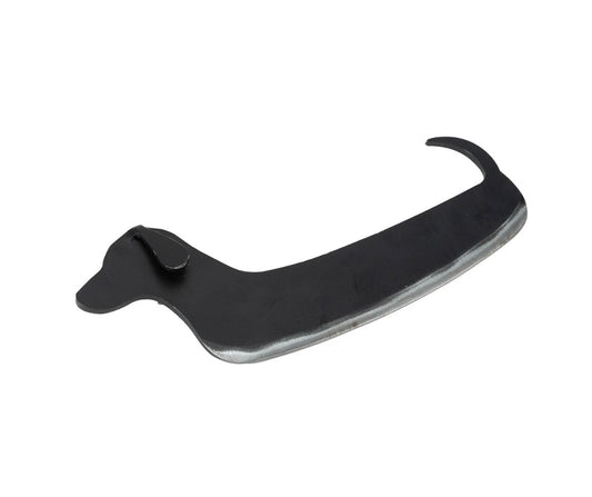 Dog Cheese Knife, Hand Forged Iron...Very Daschshund-esque