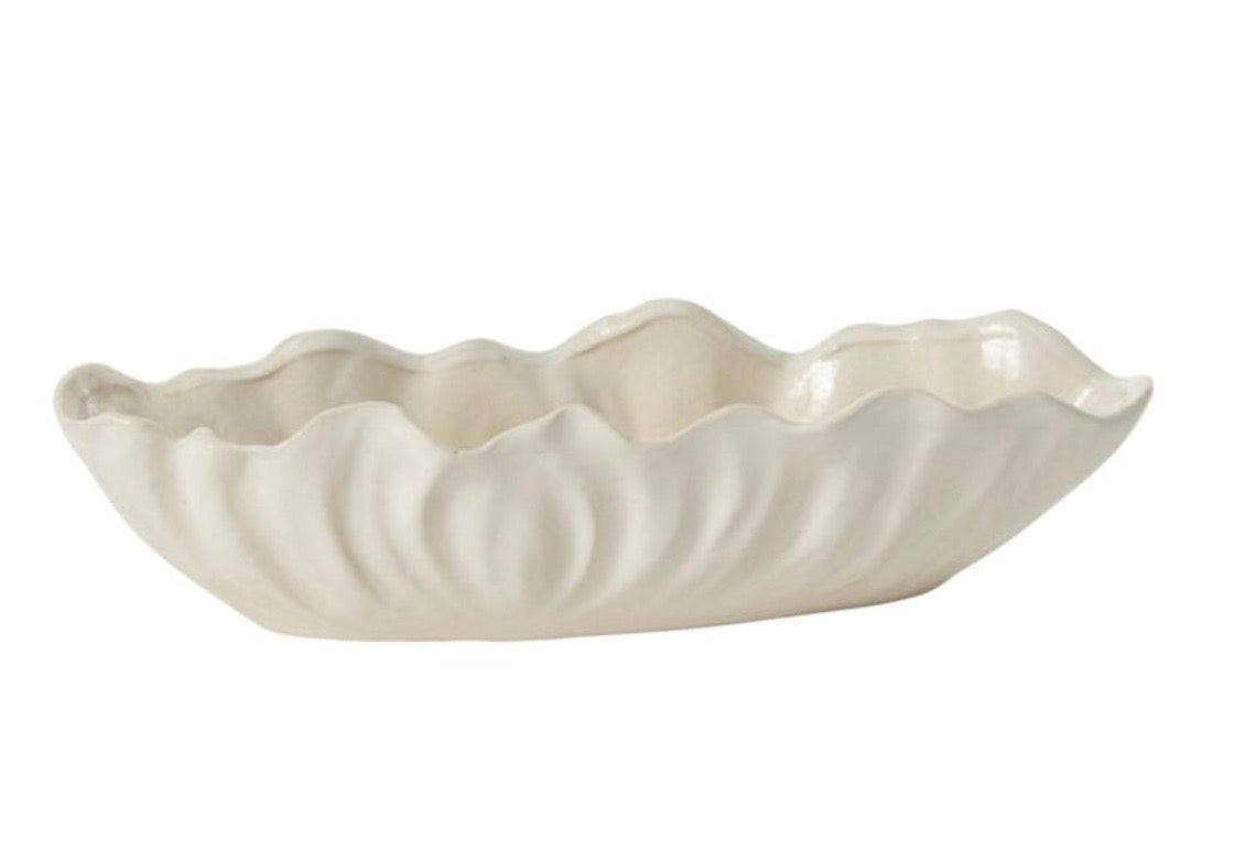 Coastline Trough, Creamy White Ceramic, 2 Size Options: 17" and 24"