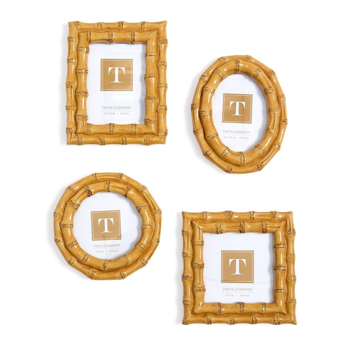 Faux Bamboo Mini Frames, Assorted Shapes