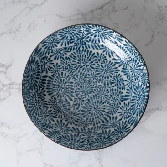 Porcelain Blue Pattern Plate Bowl
