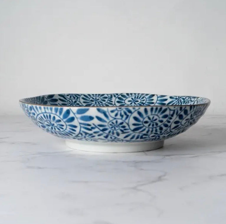 Porcelain Blue Pattern Plate Bowl